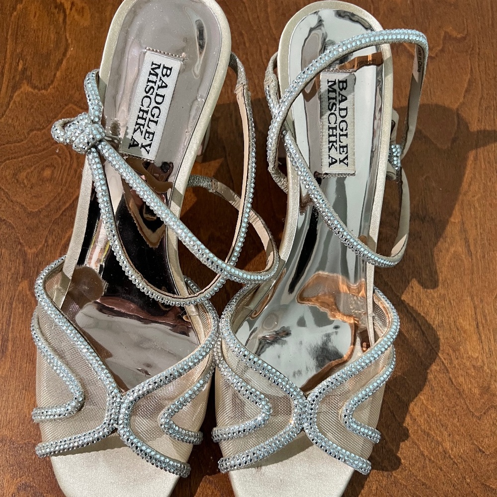 Satin jeweled Dress sandals by Badgley Mischka